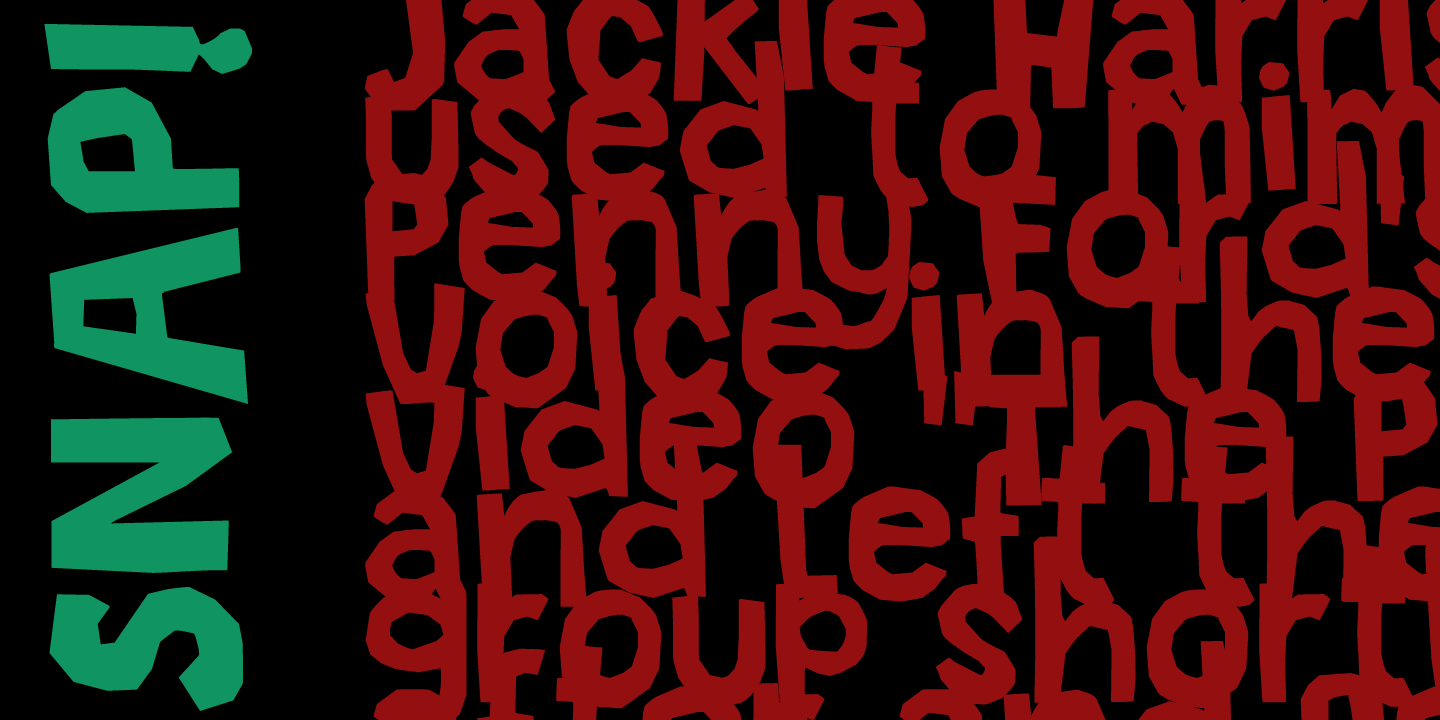 Snippity Snap Font Poster #1
