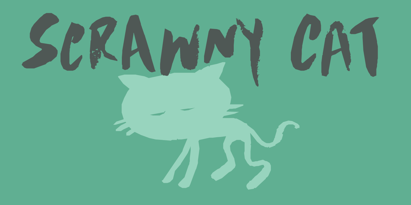 Scrawny Cat Font Poster #1
