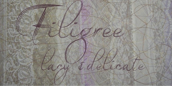 Filigree Font Poster #1