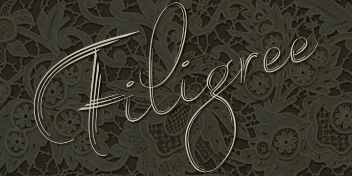 Filigree Font Poster #1