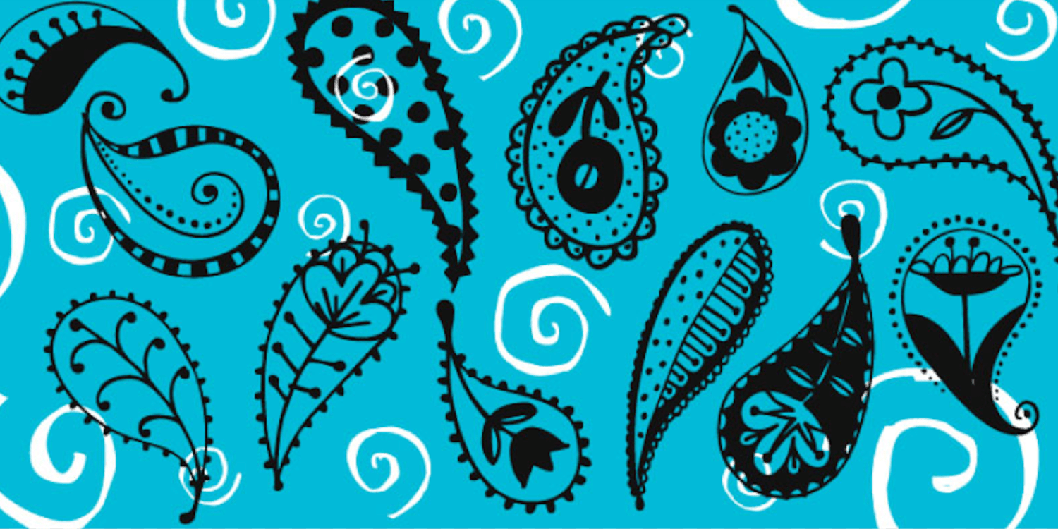 Paisley and Swirl Doodles Font Poster #1