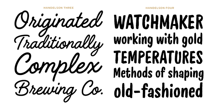 Handelson Three Font Poster #1