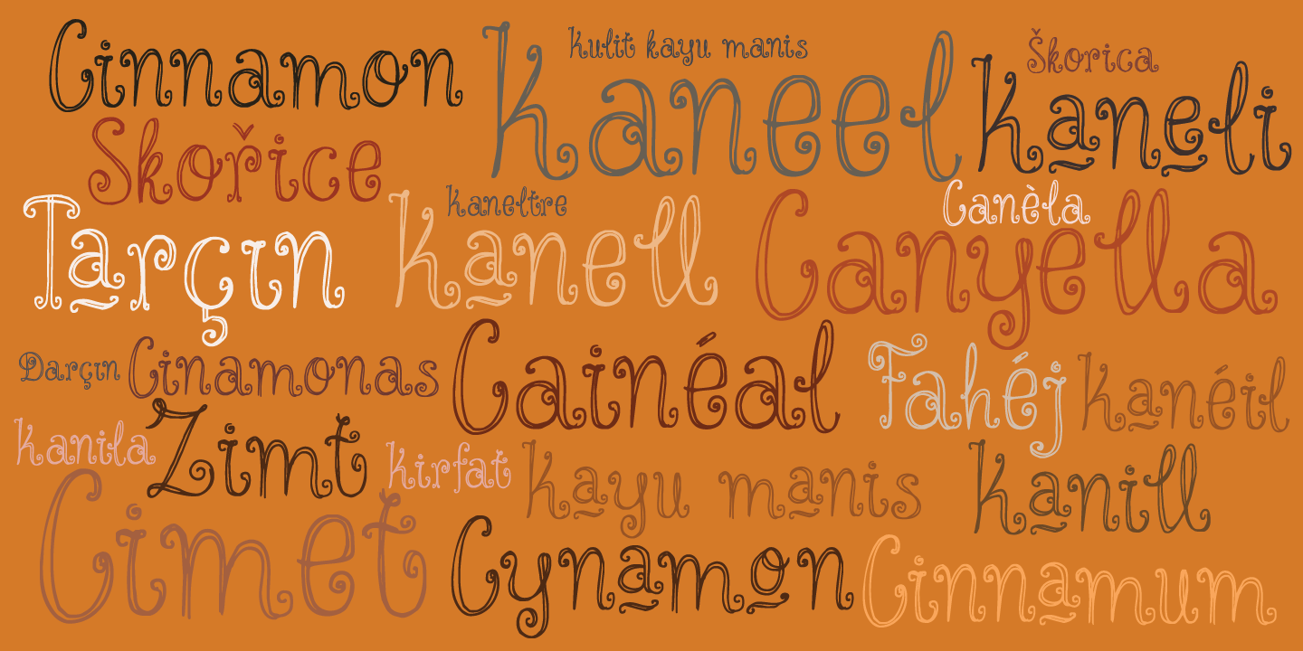 Cinnamon Swirl Font Poster #1