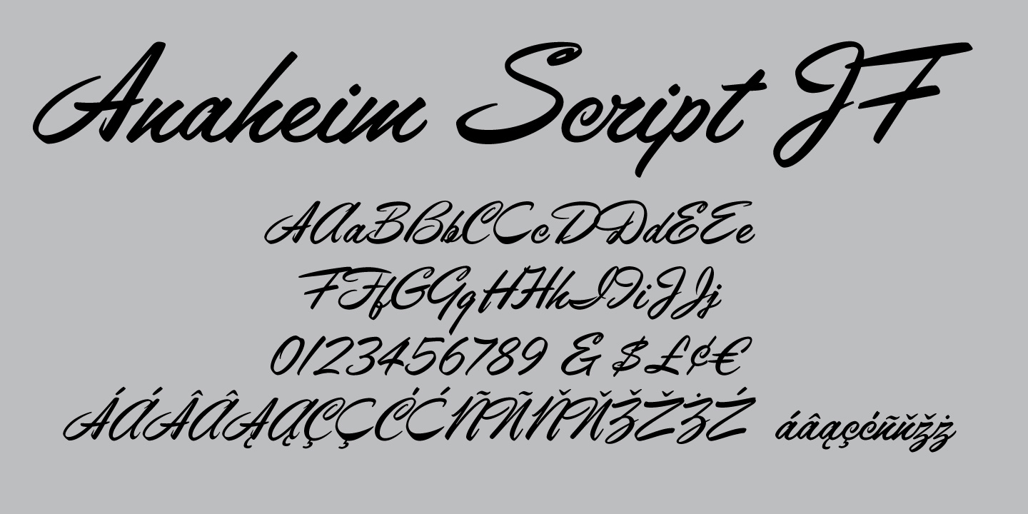 Anaheim Script Pro Font Poster #1