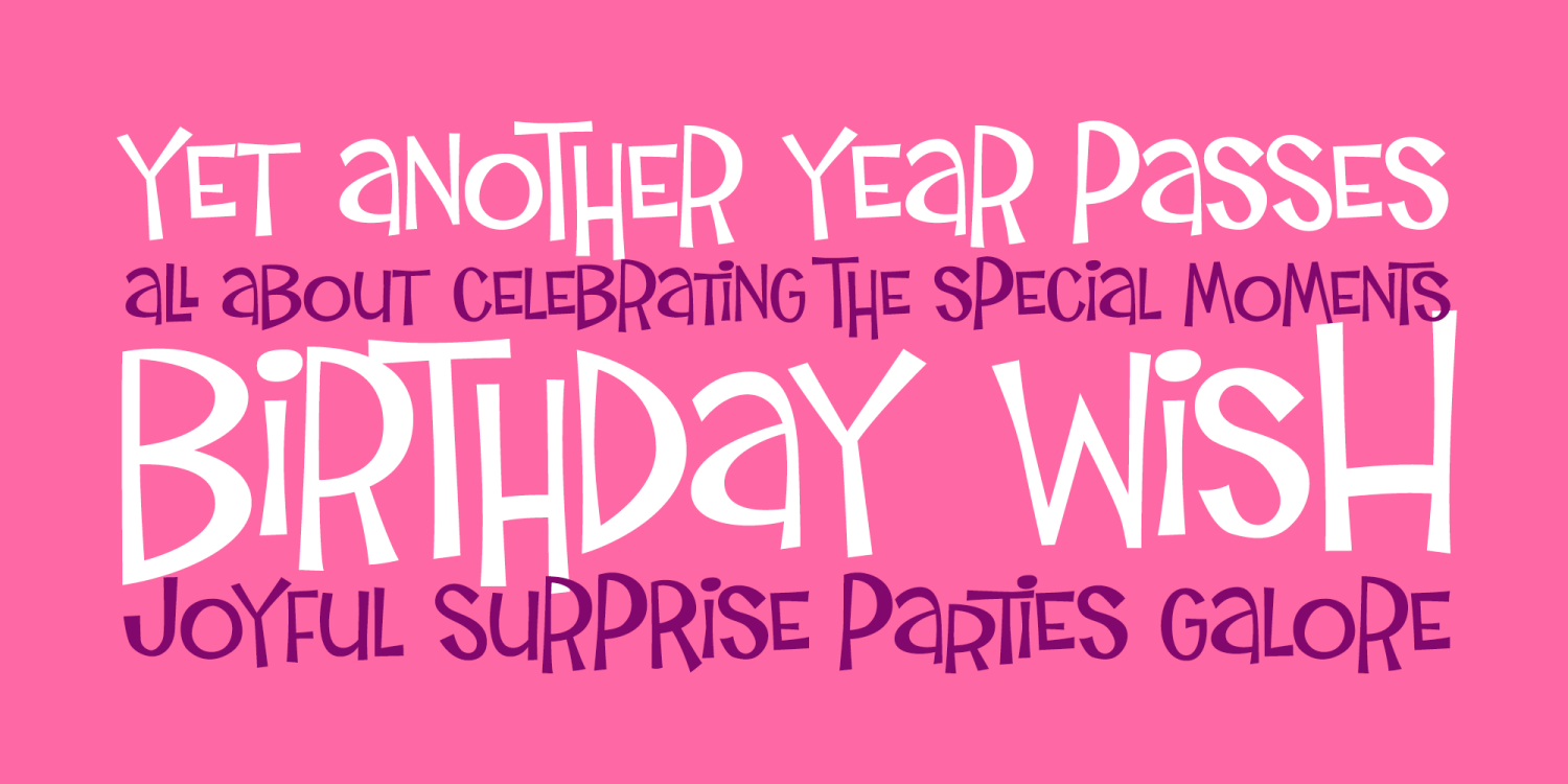 Birthday Wish Font Poster #1