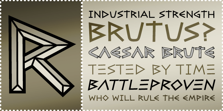 Caesar Brute BTN Font Family Poster