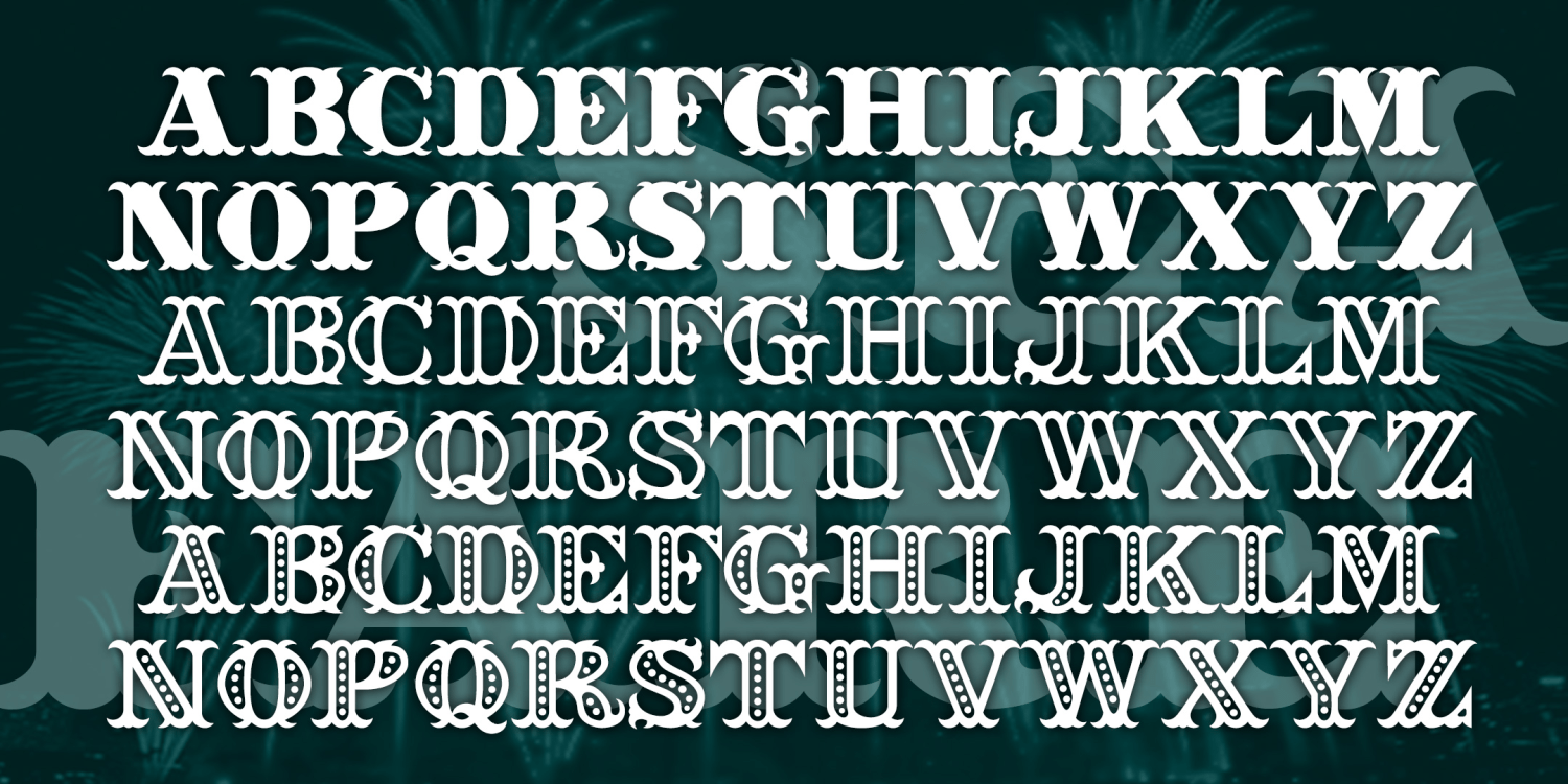 Seafare Outline Font Poster #1