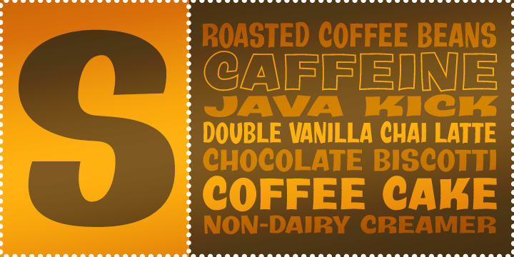 Java Kick BTN Font Family Poster