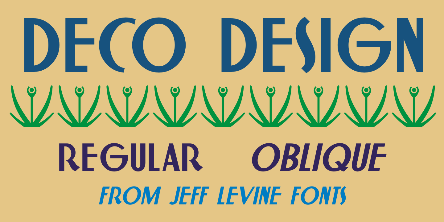 Deco Design Font Family Poster