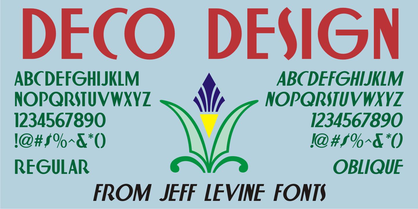 Deco Design Font Poster #3