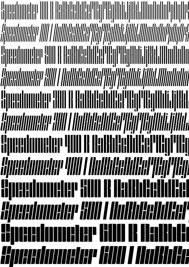 Speedometer Font Poster #1