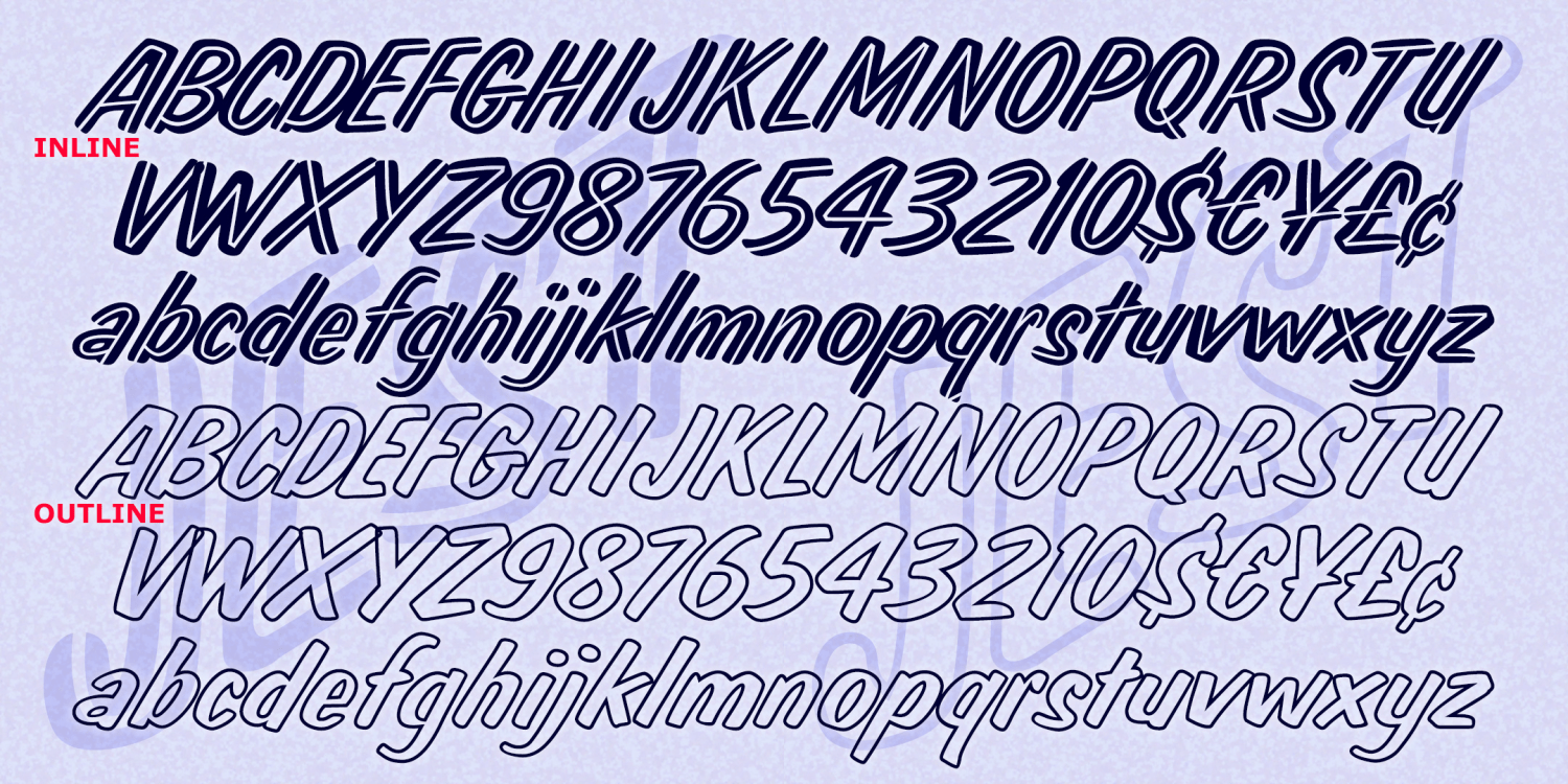 Jest Outline Font Poster #1