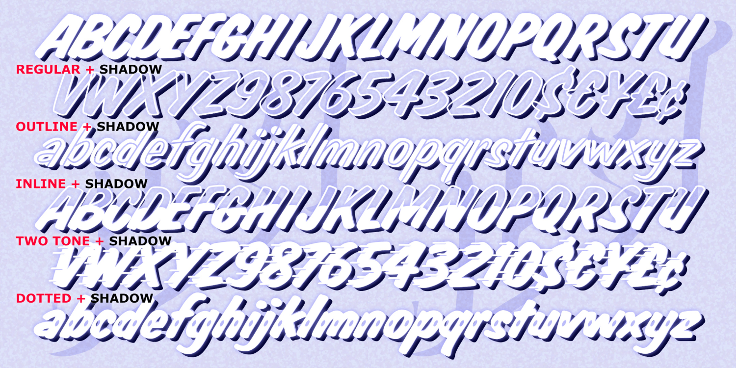 Jest Outline Font Poster #1