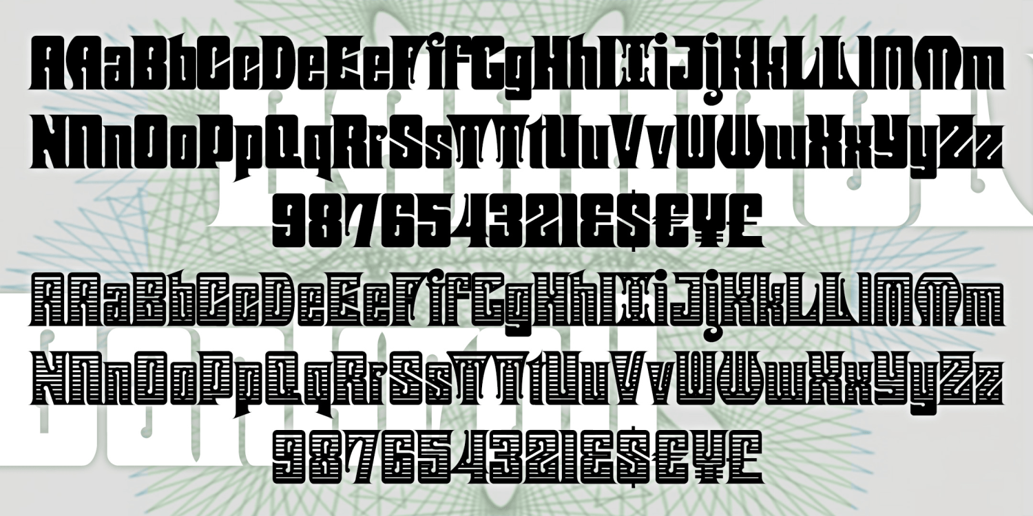Bankroll Engraved Font Poster #1