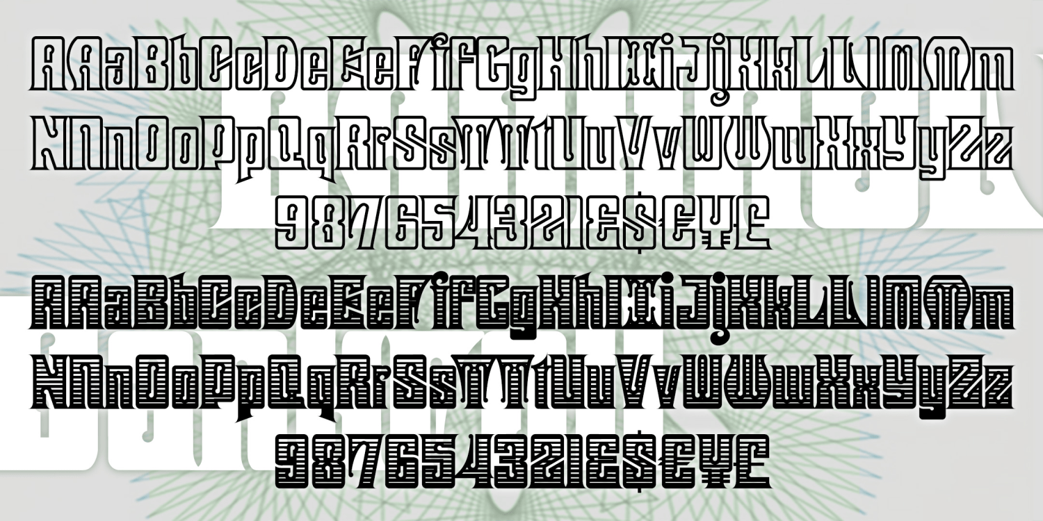 Bankroll Engraved Font Poster #1