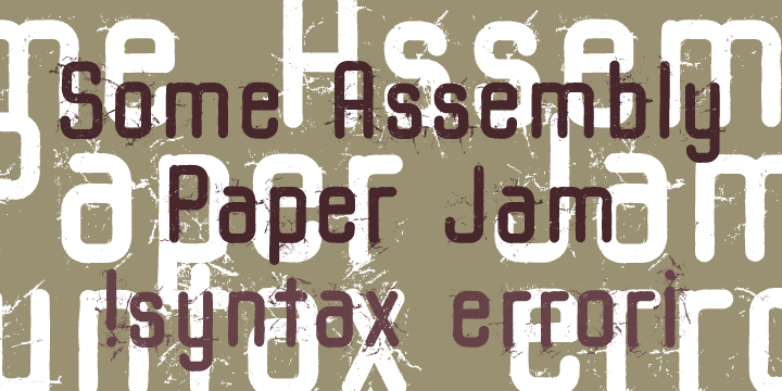 Some Assembly Font Poster #1