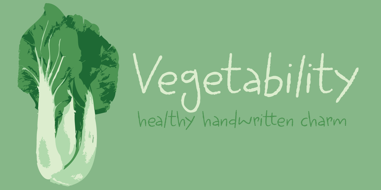 Vegetability Regular Font Poster #1