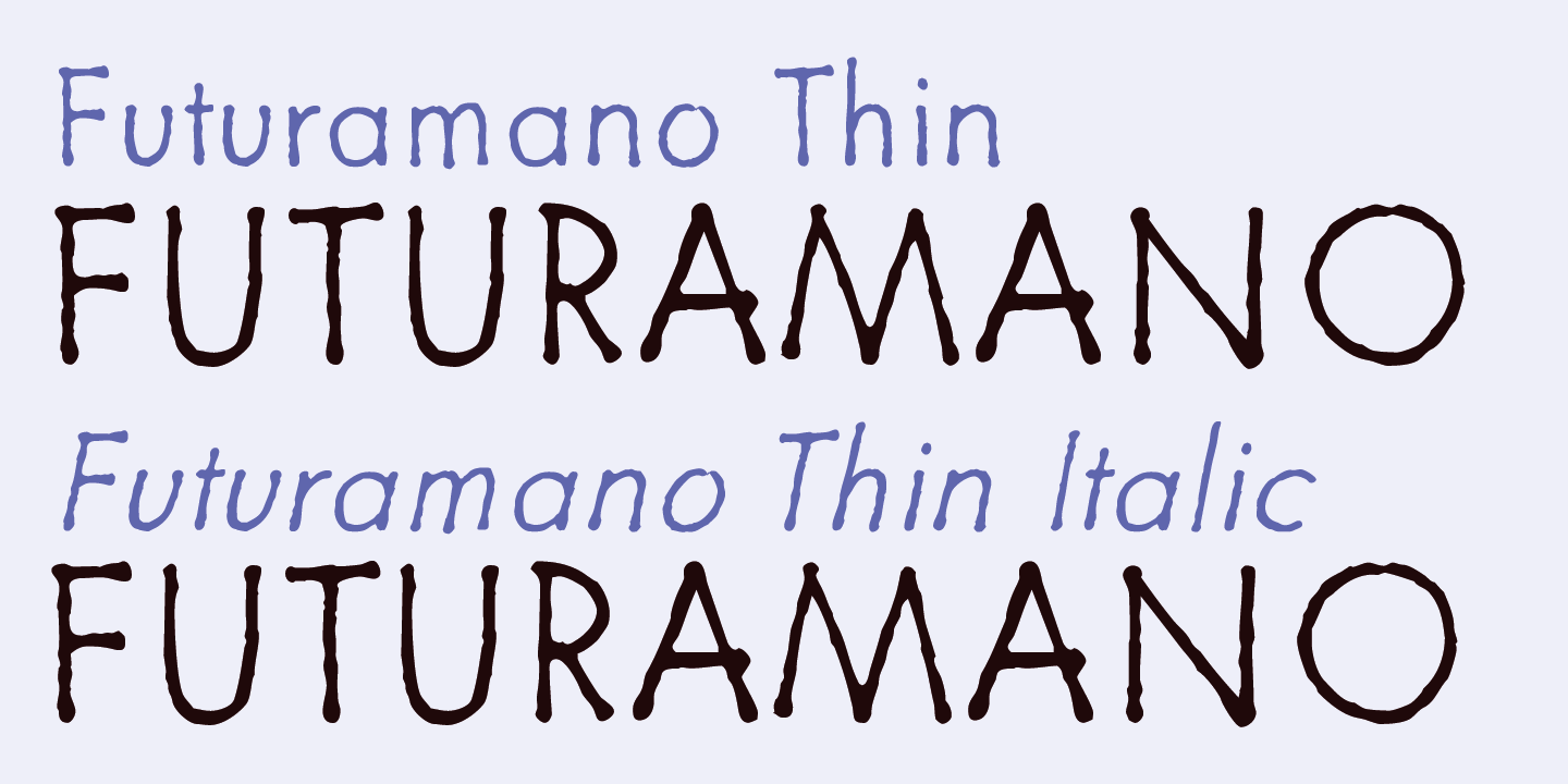 Futuramano Font Poster #1