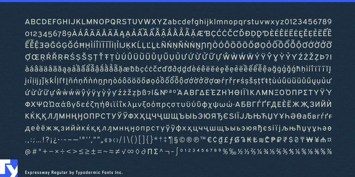 Expressway Font Poster #1
