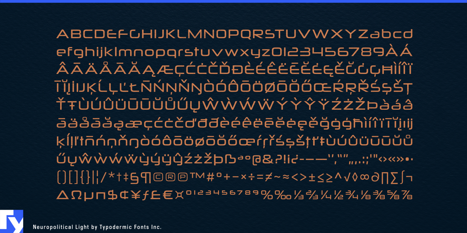 Neuropolitical Font Poster #1