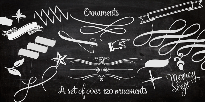 Mercury Script Font Poster #1
