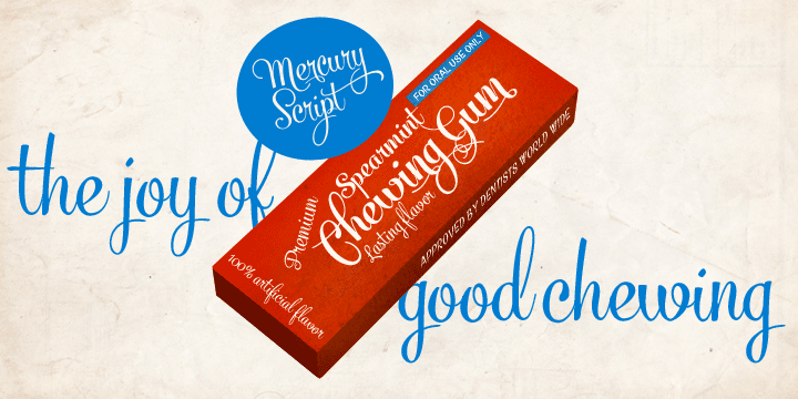 Mercury Script Font Poster #1