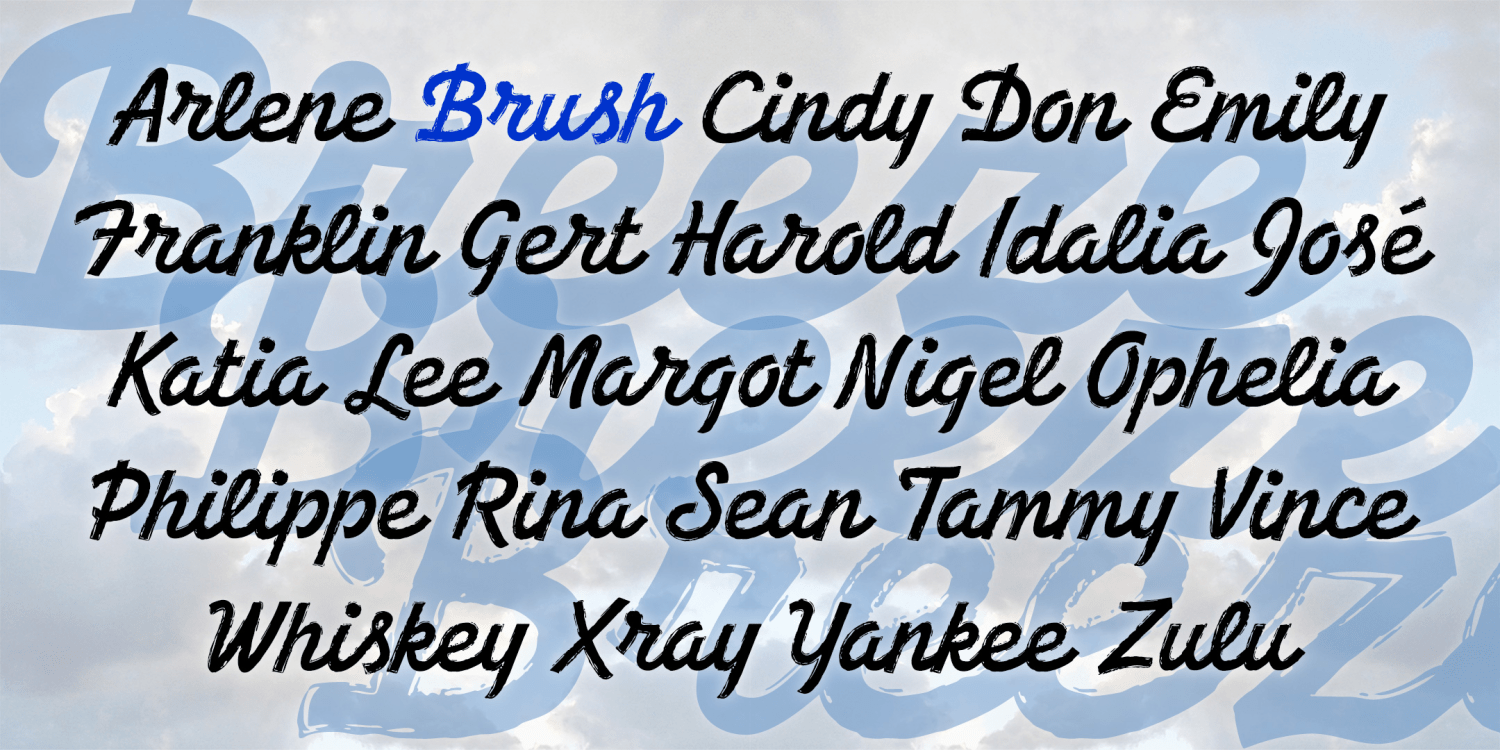 Breezeblock Brush Font Poster #1