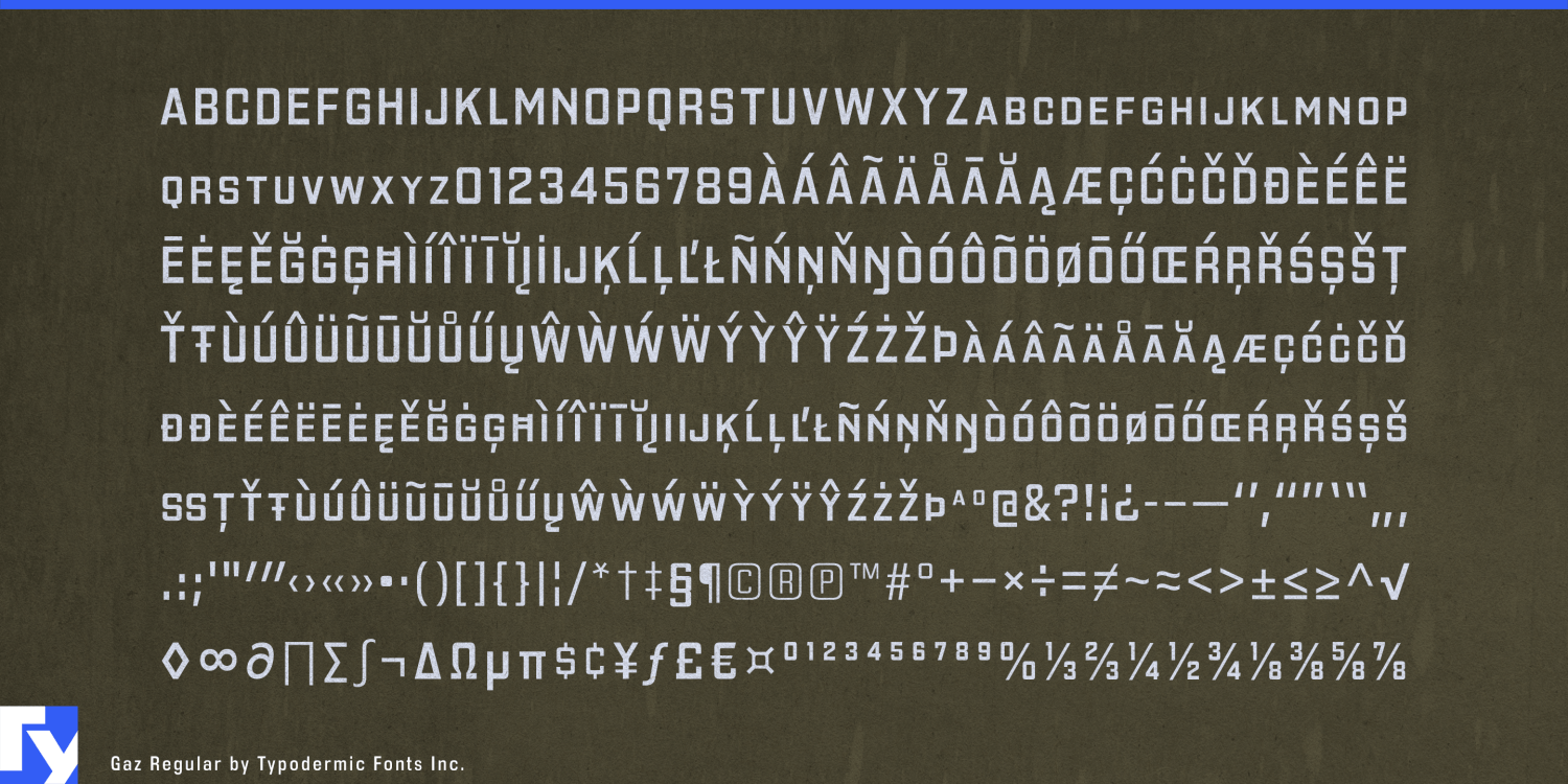 Gaz Font Poster #1