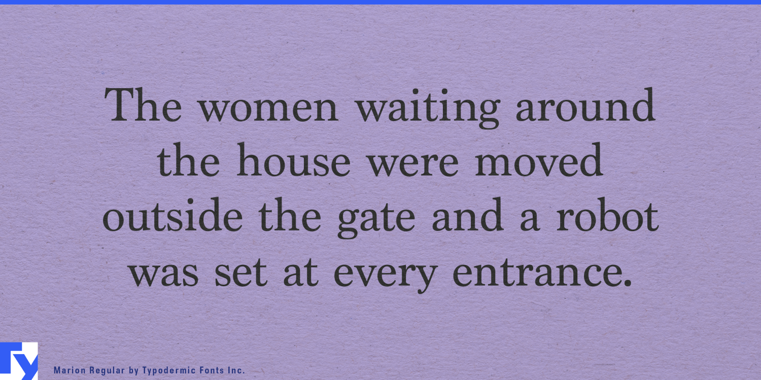 Marion Font Poster #1