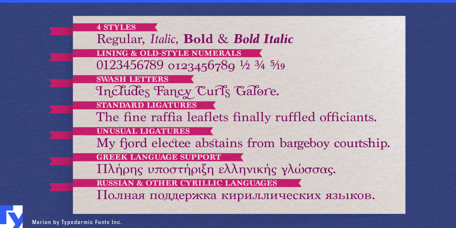 Marion Font Poster #1