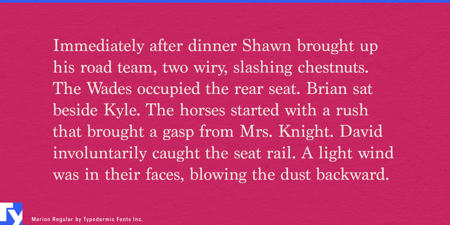 Marion Font Poster #1