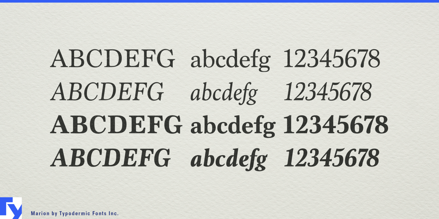 Marion Font Poster #1