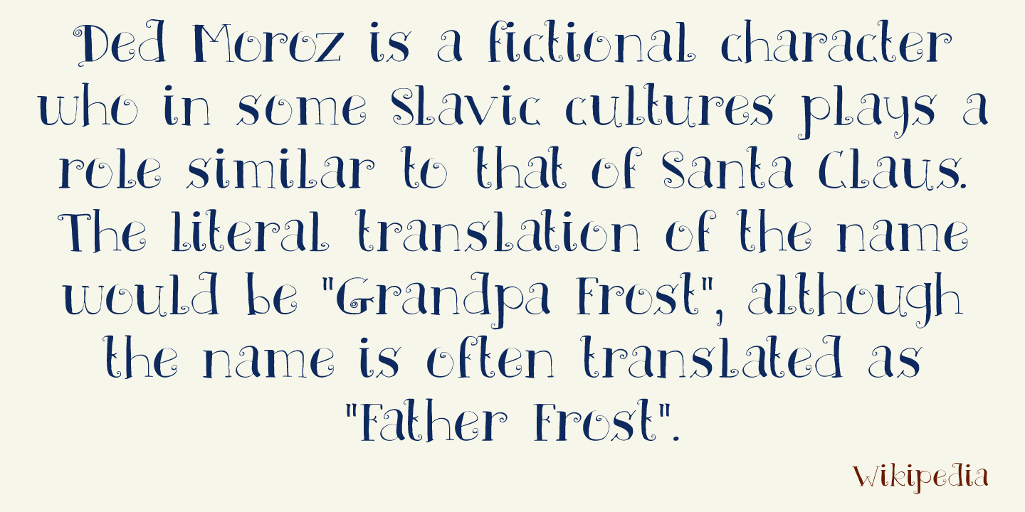 Father Frost Font Poster #1