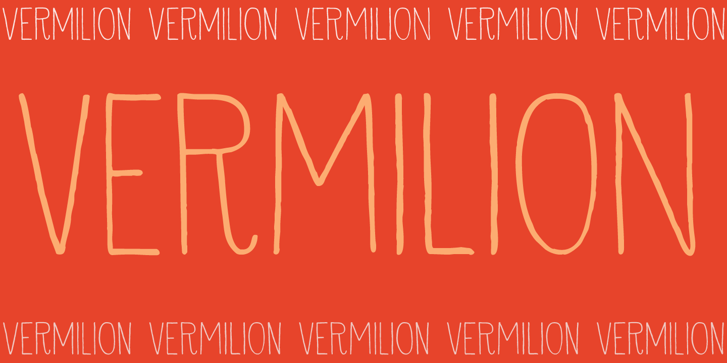 Vermilion Font Poster #1