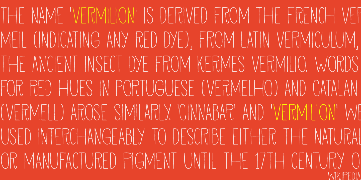Vermilion Font Poster #1