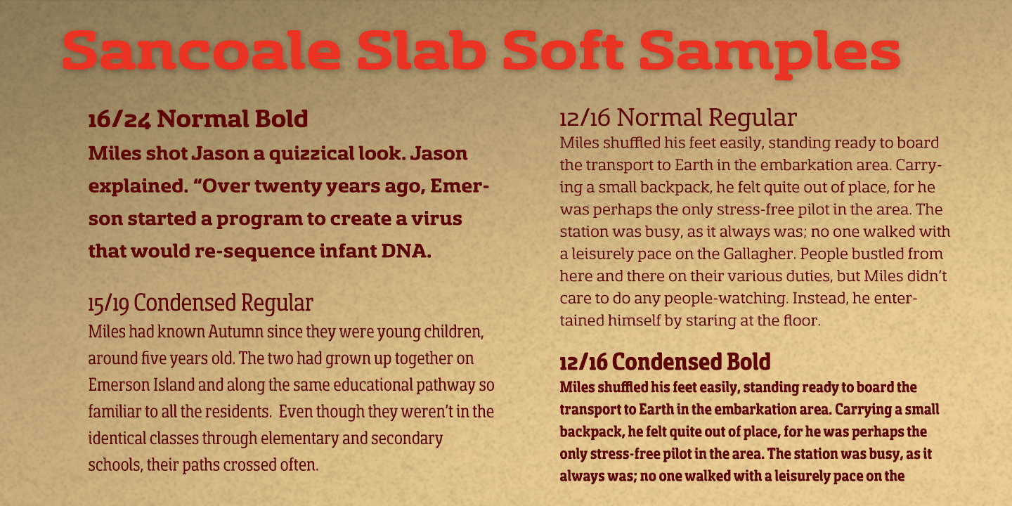 Sancoale Slab Soft Font Poster #1