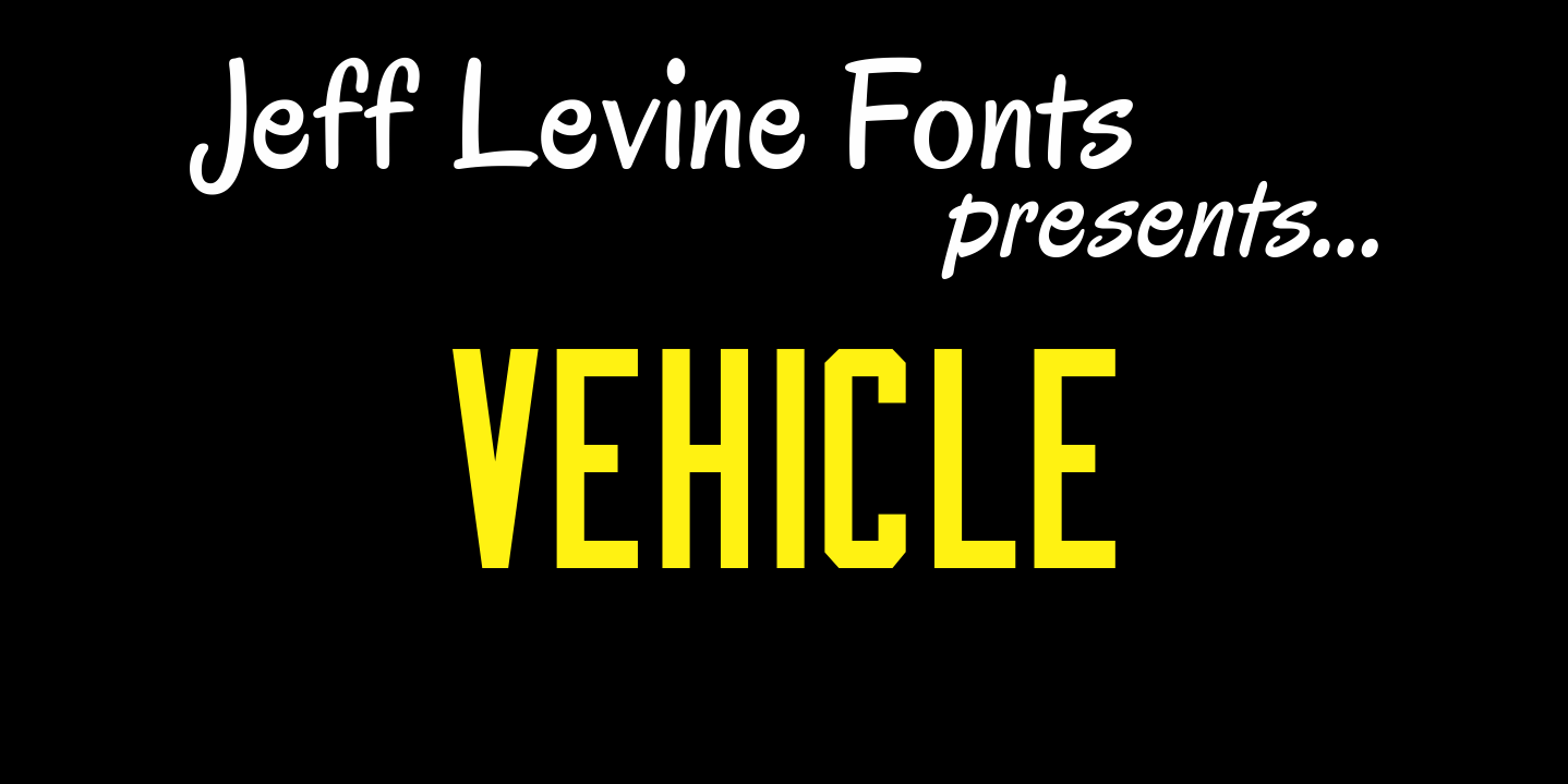 Vehicle Font Family
