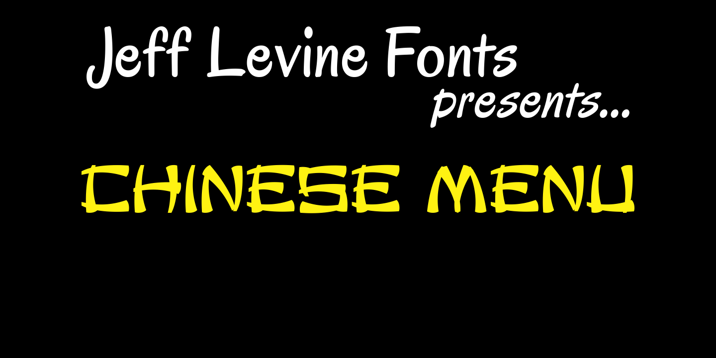 Chinese Menu Font Poster #1