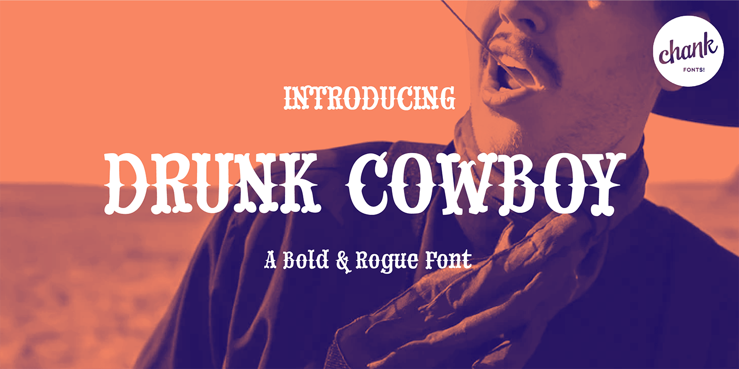 Drunk Cowboy Font Poster #1