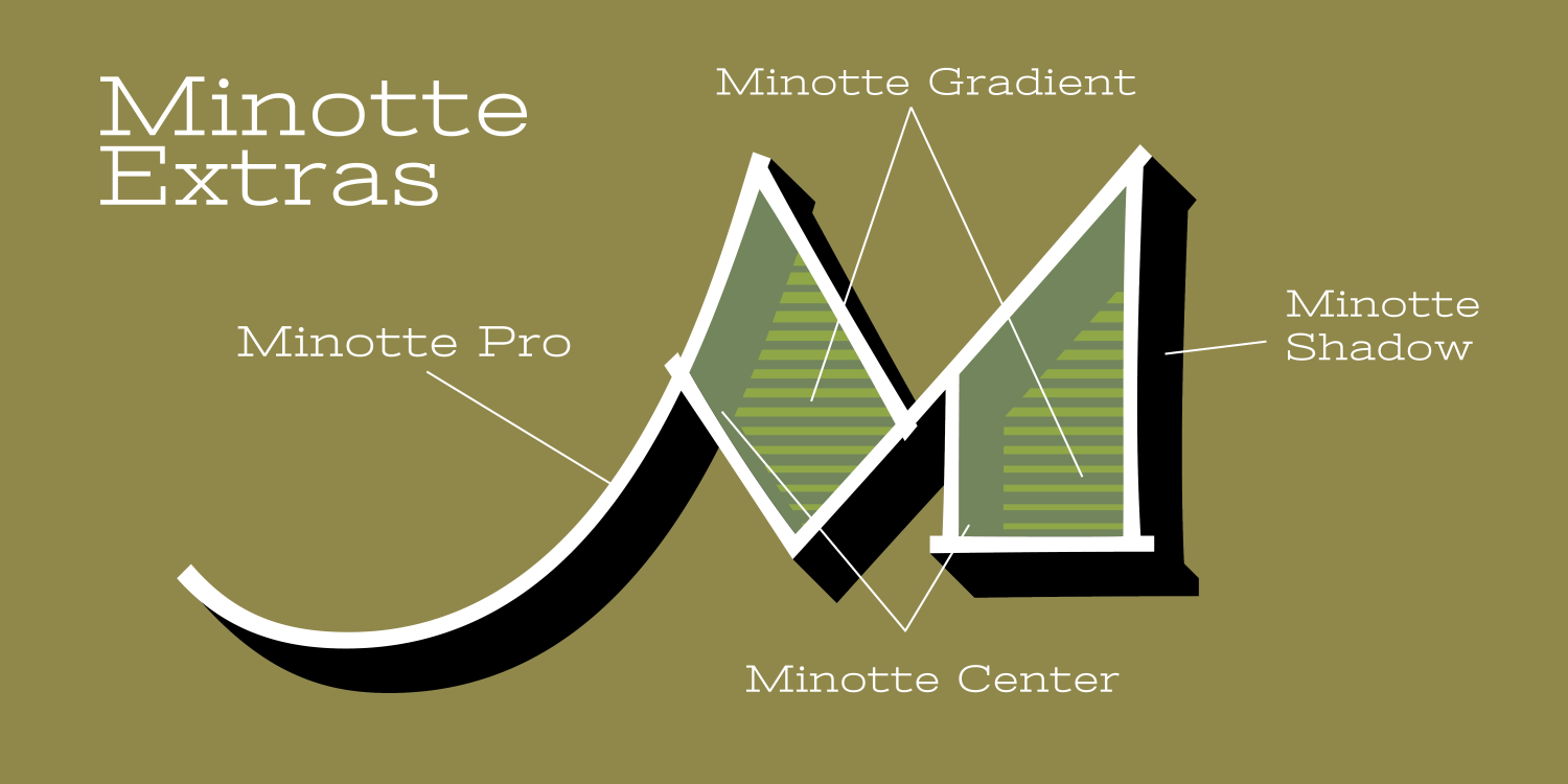 Minotte Extras Pro Pak Font Poster #1