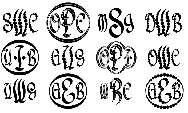 French Monograms Font Poster #2
