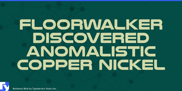 Nulshock Font Poster #1