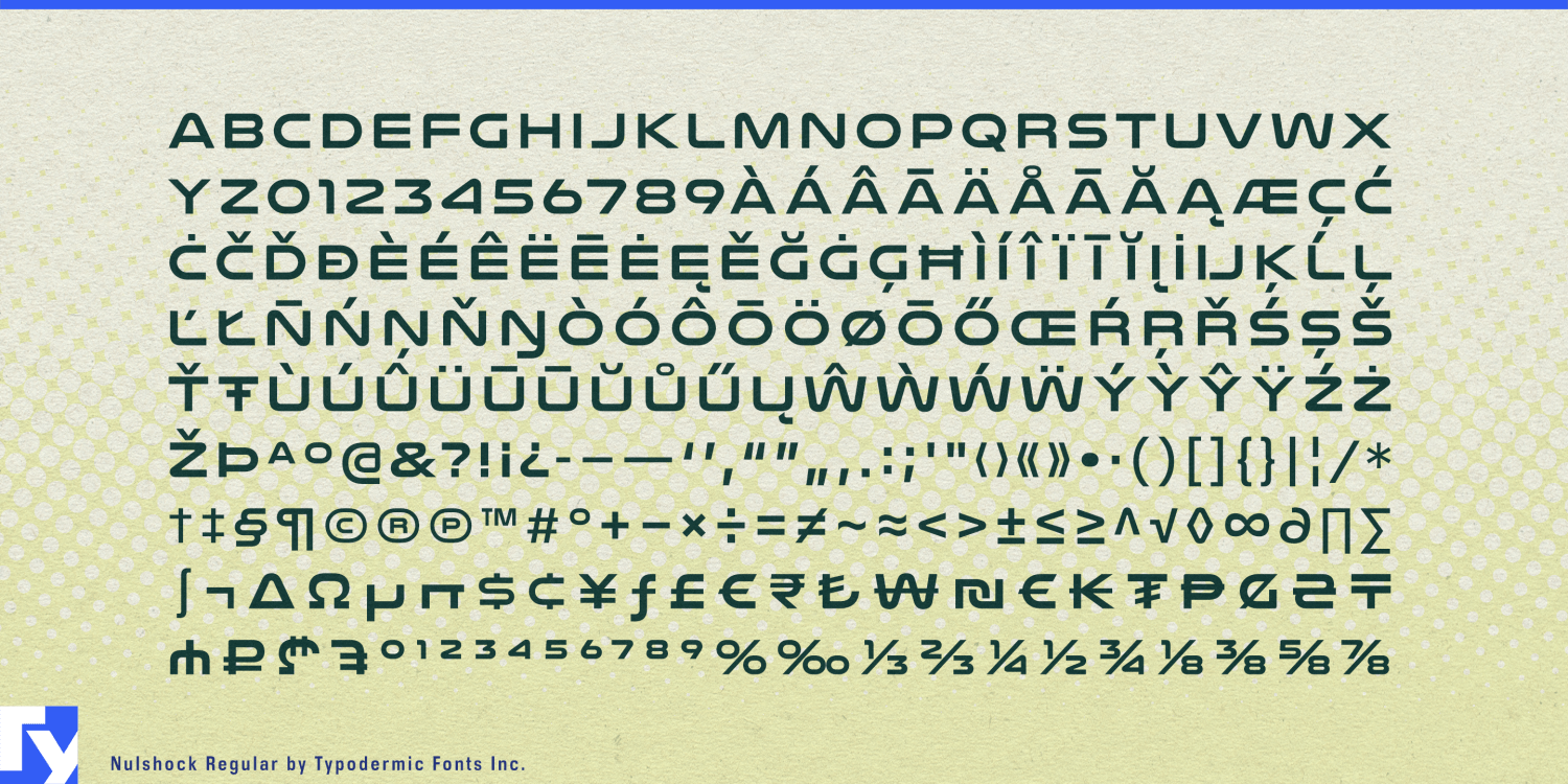 Nulshock Font Poster #1