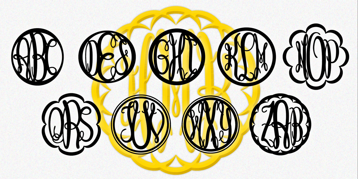 Keepsake Monograms Regular Font Poster #1