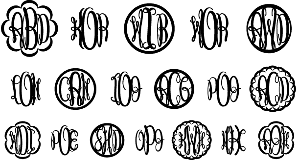 Keepsake Monograms Regular Font Poster #1