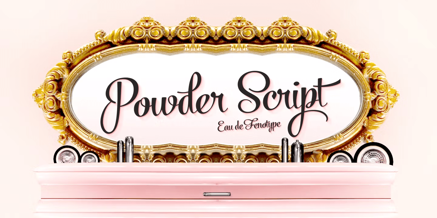 Powder Script Font Poster #1