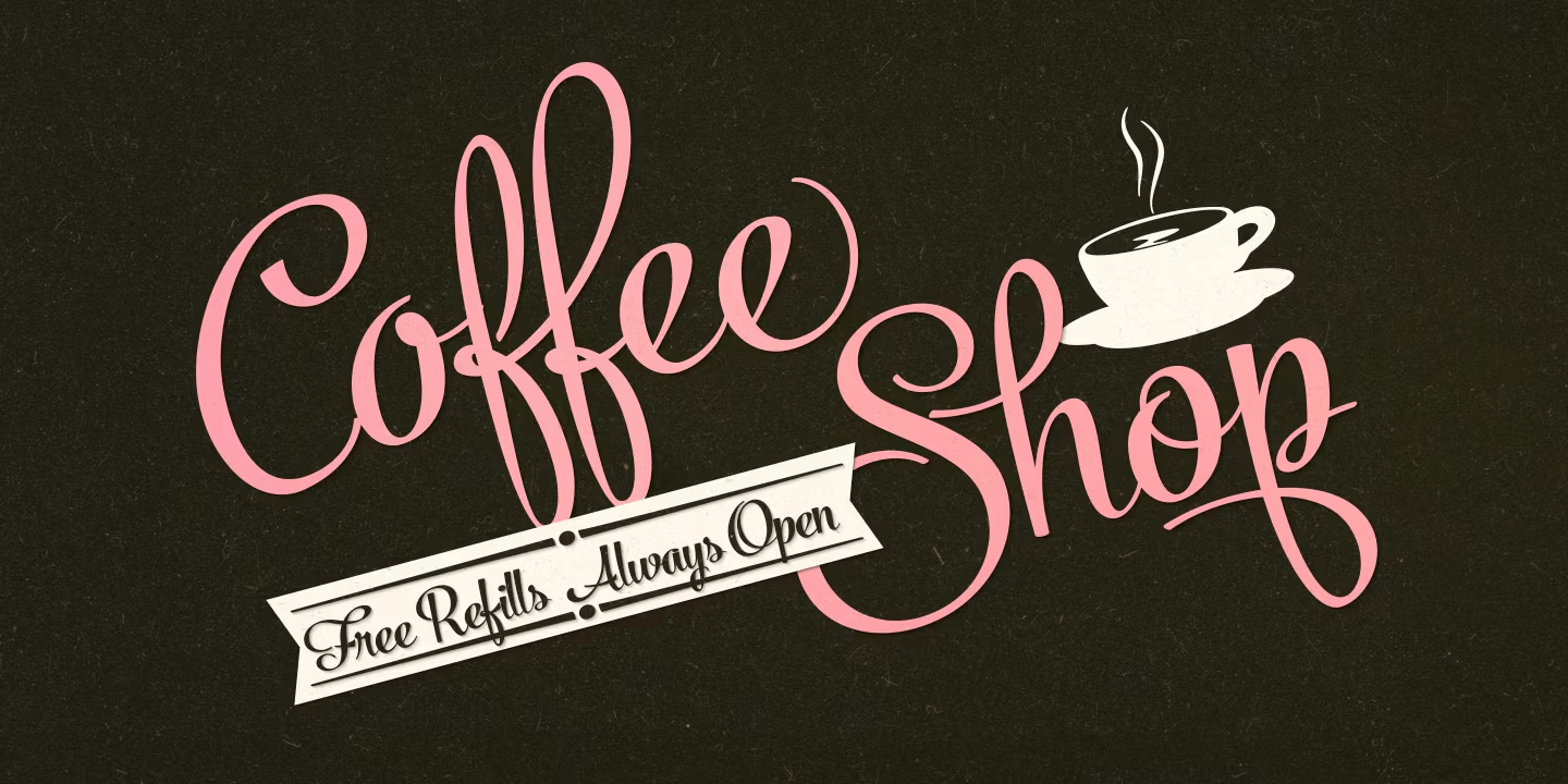 Powder Script Font Poster #1