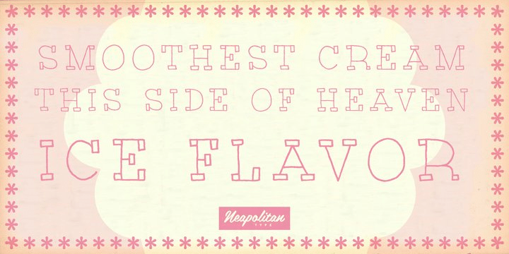 Neapolitan Font Poster #1