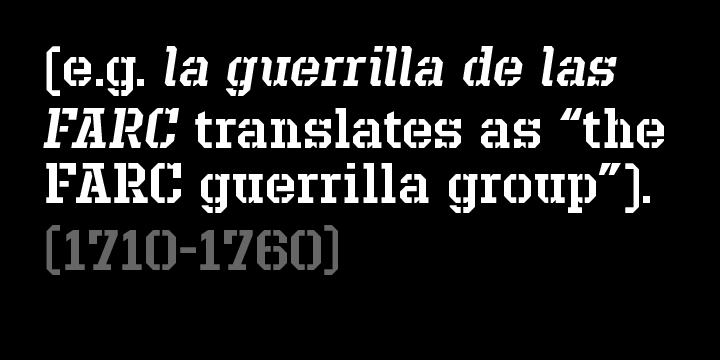 Defense Font Poster #1