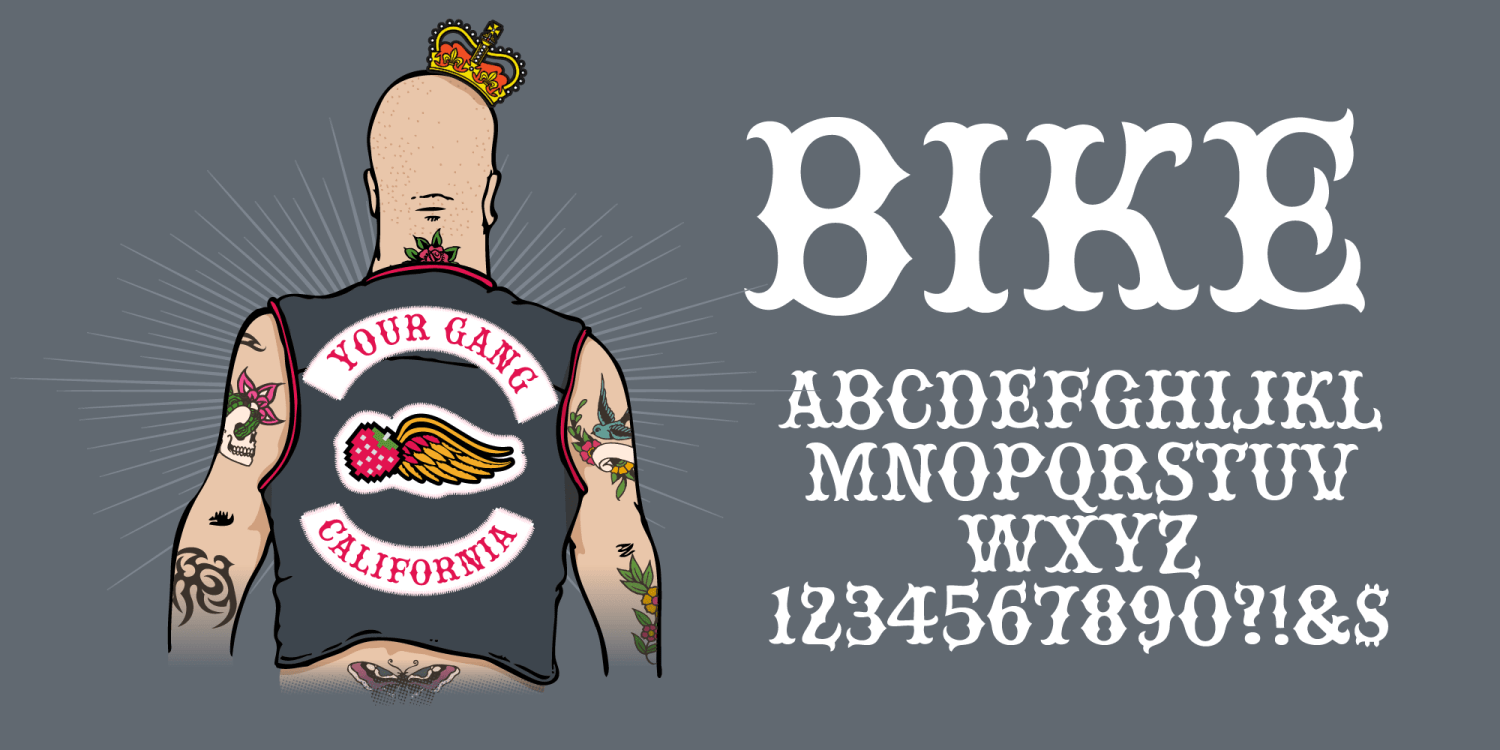 Bike Font Poster #1